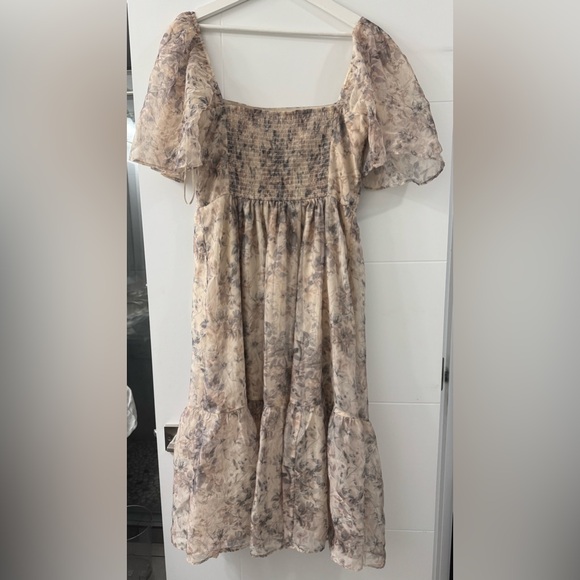 Abercrombie & Fitch Floral Cream Midi Dress - Picture 4 of 4